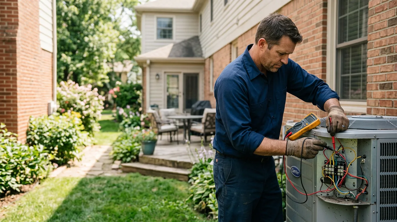 HVAC technician working near Leakey, TX